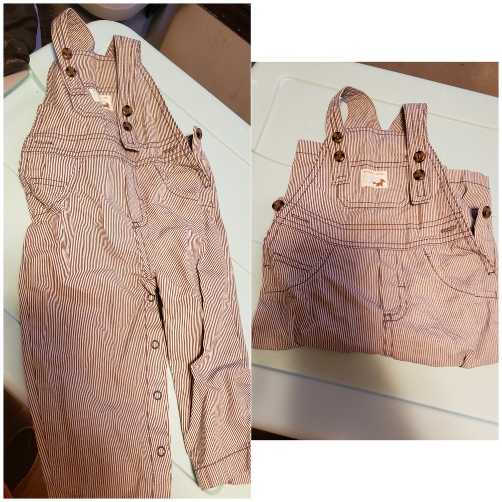 Baby overalls carters gray with stripes